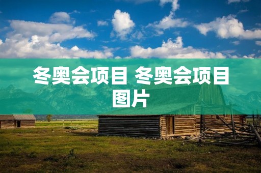冬奥会项目 冬奥会项目图片