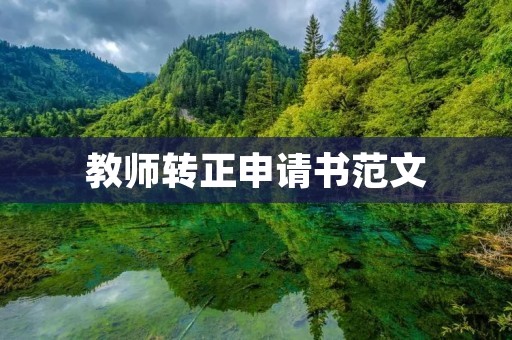 教师转正申请书范文