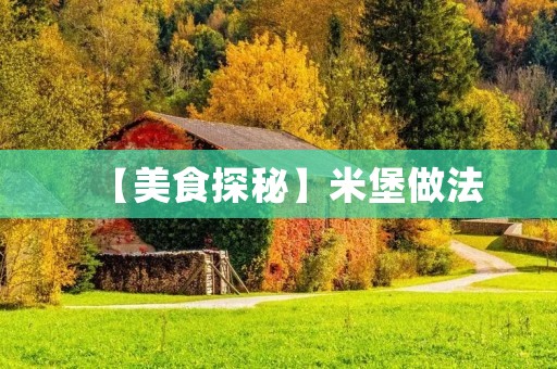 【美食探秘】米堡做法:口感鲜美,简单易学 【美食探秘】米堡做法:口感鲜美,简单易学