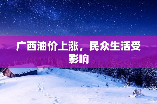 广西油价上涨,民众生活受影响 广西油价上涨,民众生活受影响