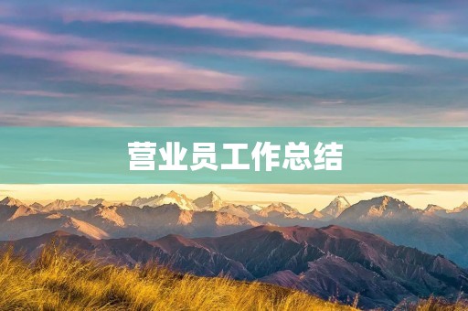 营业员工作总结:如何成为一名优秀的营业员