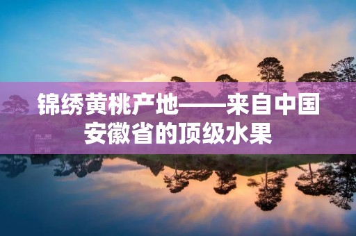 锦绣黄桃产地——来自中国安徽省的顶级水果