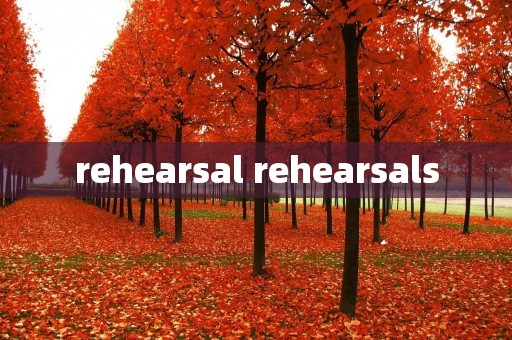 rehearsal rehearsals