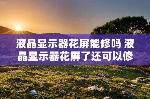液晶显示器花屏能修吗 液晶显示器花屏了还可以修吗