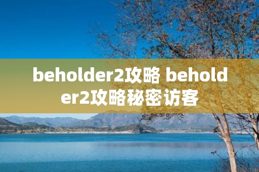 beholder2攻略 beholder2攻略秘密访客