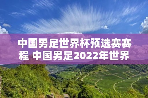 中国男足世界杯预选赛赛程 中国男足2022年世界杯预选赛