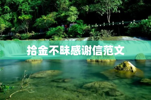 拾金不昧感谢信范文：深深感谢你的善良与正义