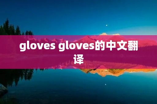 gloves gloves的中文翻译