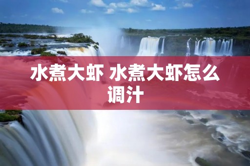 水煮大虾 水煮大虾怎么调汁