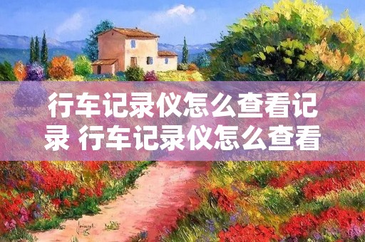 行车记录仪怎么查看记录 行车记录仪怎么查看记录能听见车里声音吗