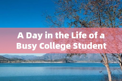 A Day in the Life of a Busy College Student A Day in the Life of a Busy College Student