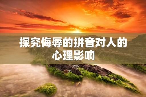 探究侮辱的拼音对人的心理影响