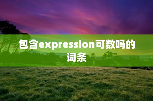 包含expression可数吗的词条 包含expression可数吗的词条