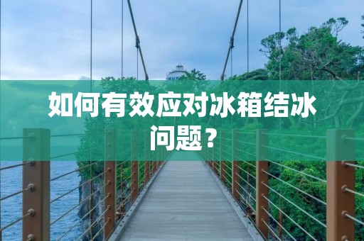 如何有效应对冰箱结冰问题? 如何有效应对冰箱结冰问题?