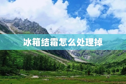 冰箱结霜怎么处理掉 冰箱结霜怎么处理掉