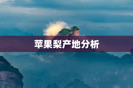 苹果梨产地分析