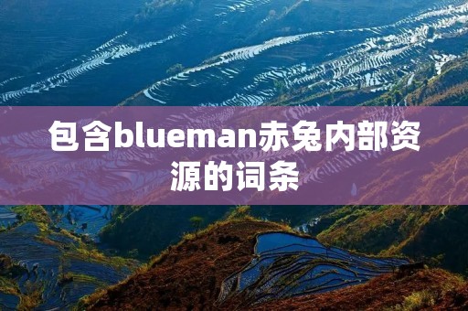 包含blueman赤兔内部资源的词条 包含blueman赤兔内部资源的词条