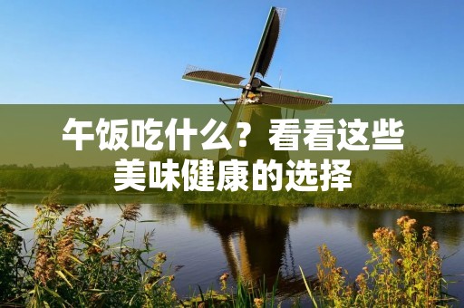 午饭吃什么?看看这些美味健康的选择 午饭吃什么?看看这些美味健康的选择