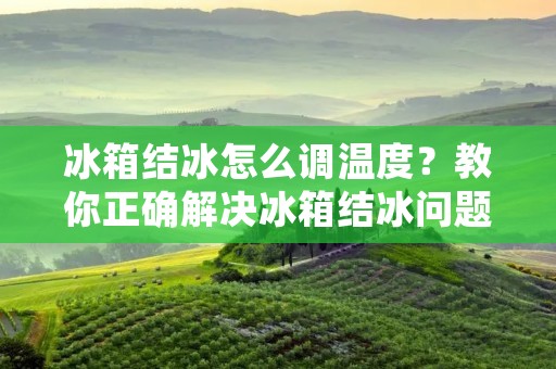 冰箱结冰怎么调温度？教你正确解决冰箱结冰问题