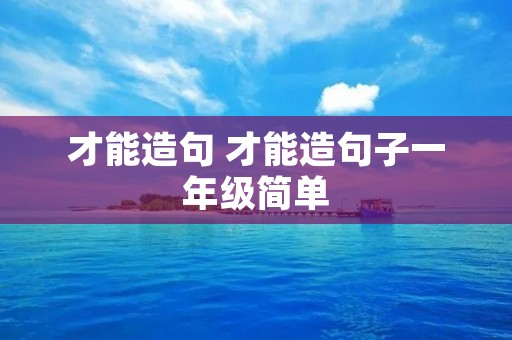 才能造句 才能造句子一年级简单