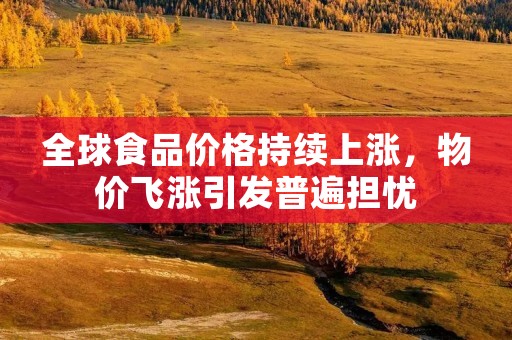 全球食品价格持续上涨,物价飞涨引发普遍担忧