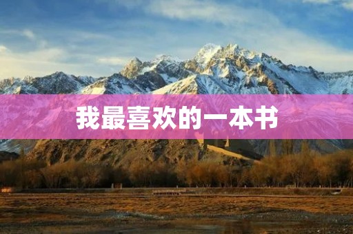 我最喜欢的一本书