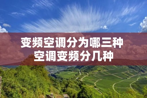 变频空调分为哪三种 空调变频分几种