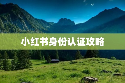 小红书身份认证攻略:快速通过认证 小红书身份认证攻略:快速通过认证