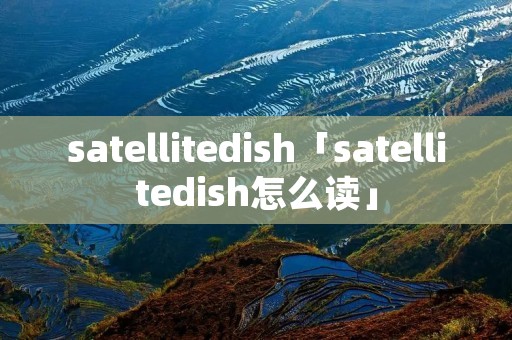 satellitedish「satellitedish怎么读」