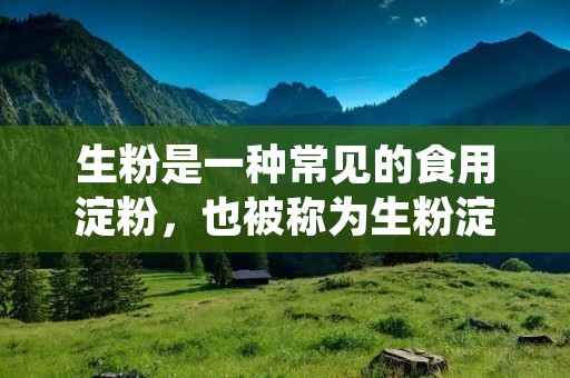 生粉是一种常见的食用淀粉，也被称为生粉淀粉或玉米淀粉。它是从玉米或其他淀粉质植物中提取出来的，经过精细的加工和处理后，成为了一种细腻的白色粉末状物质。生粉在中国的烹饪中被广泛使用，是许多传统菜肴的重要配料之一。