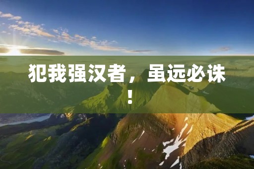 犯我强汉者,虽远必诛! 犯我强汉者,虽远必诛!