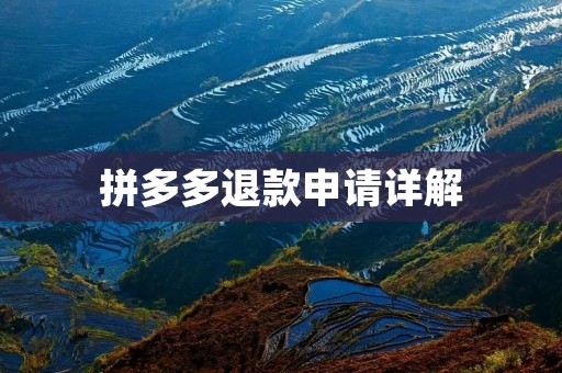 拼多多退款申请详解：如何正确操作并获得退款？