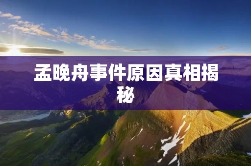 孟晚舟事件原因真相揭秘:美国政治操弄的阴谋与中国企业的困境