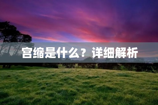 宫缩是什么?详细解析 宫缩是什么?详细解析