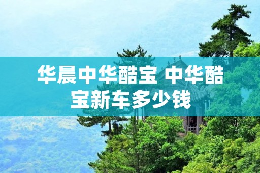 华晨中华酷宝 中华酷宝新车多少钱