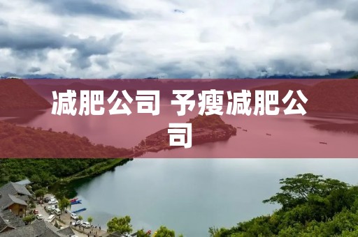 减肥公司 予瘦减肥公司 减肥公司 予瘦减肥公司