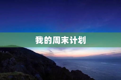 我的周末计划