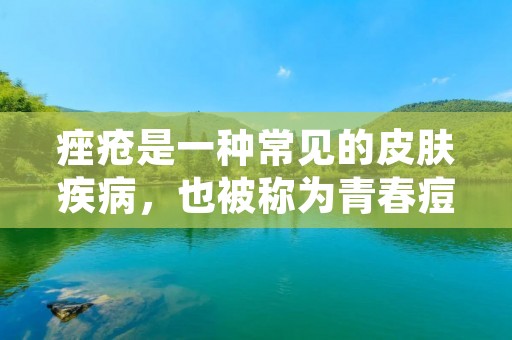 痤疮是一种常见的皮肤疾病,也被称为青春痘。它主要是由于毛囊和皮脂腺的过度分泌导致毛囊堵塞,进而形成白头粉刺和黑头粉刺,严重时还会出现红肿、疼痛和疤痕等症状。痤疮通常在青春期出现,但也可能在成年人时出现,对患者的外貌和心理健康产生不良影响。 痤疮是一种常见的皮肤疾病,也被称为青春痘。它主要是由于毛囊和皮脂腺的过度分泌导致毛囊堵塞,进而形成白头粉刺和黑头粉刺,严重时还会出现红肿、疼痛和疤痕等症状。痤疮通常在青春期出现,但也可能在成年人时出现,对患者的外貌和心理健康产生不良影响。