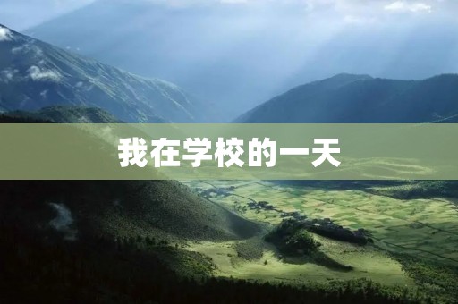 我在学校的一天