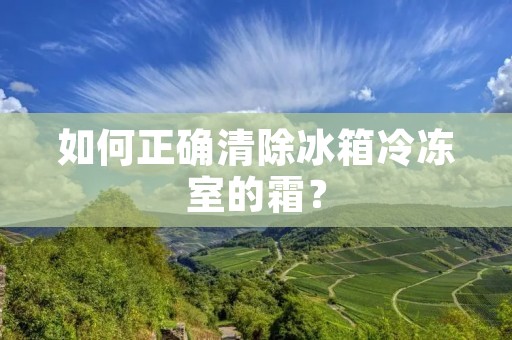 如何正确清除冰箱冷冻室的霜？
