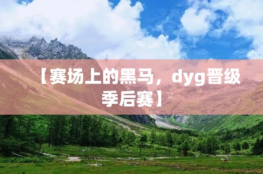 【赛场上的黑马，dyg晋级季后赛】