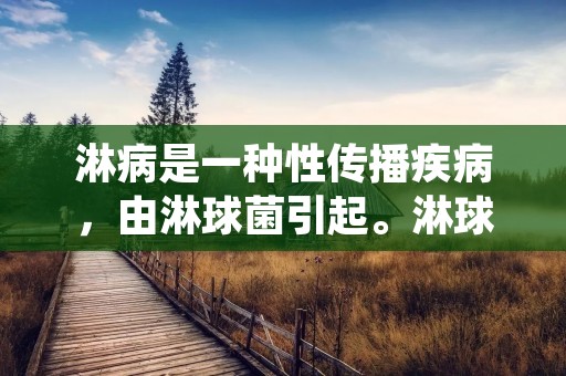 淋病是一种性传播疾病,由淋球菌引起。淋球菌是一种革兰阴性细菌,会感染泌尿生殖系统,包括宫颈、子宫、输卵管、尿道、**等部位。淋病是一种常见的性病,严重影响人们的健康,特别是女性容易受到影响。 淋病是一种性传播疾病,由淋球菌引起。淋球菌是一种革兰阴性细菌,会感染泌尿生殖系统,包括宫颈、子宫、输卵管、尿道、**等部位。淋病是一种常见的性病,严重影响人们的健康,特别是女性容易受到影响。