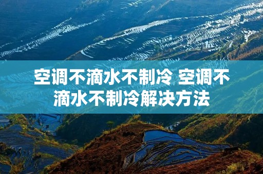 空调不滴水不制冷 空调不滴水不制冷解决方法