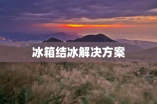 冰箱结冰解决方案