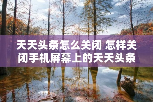 天天头条怎么关闭 怎样关闭手机屏幕上的天天头条 天天头条怎么关闭 怎样关闭手机屏幕上的天天头条