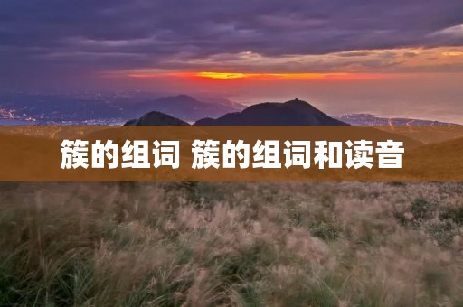 簇的组词 簇的组词和读音