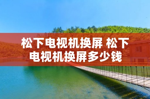 松下电视机换屏 松下电视机换屏多少钱