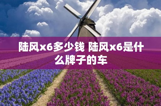 陆风x6多少钱 陆风x6是什么牌子的车 陆风x6多少钱 陆风x6是什么牌子的车