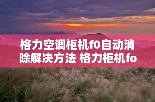 格力空调柜机f0自动消除解决方法 格力柜机fo是什么原因