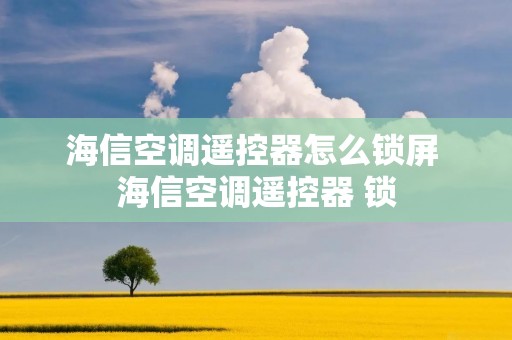海信空调遥控器怎么锁屏 海信空调遥控器 锁 海信空调遥控器怎么锁屏 海信空调遥控器 锁